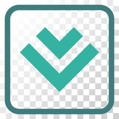 Vektör simgesi bir çerçeve içinde aşağı kaydır