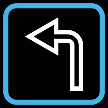 Sol vektör simge bir çerçevede açmak