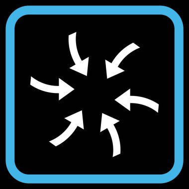 Oklar vektör simgesi bir çerçeve içinde burgu