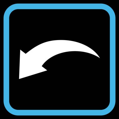 Vektör simgesi bir çerçeve içinde geri al