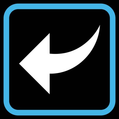 Vektör simgesi bir çerçeve içinde geri al