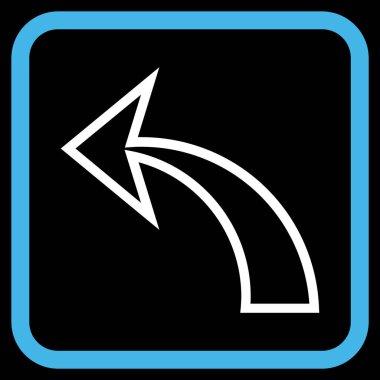 Vektör simgesi bir çerçeve içinde geri al