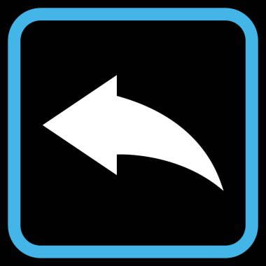 Vektör simgesi bir çerçeve içinde geri al