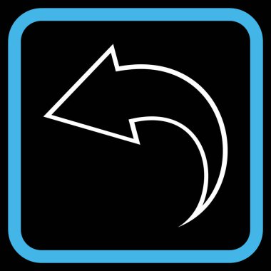 Vektör simgesi bir çerçeve içinde geri al