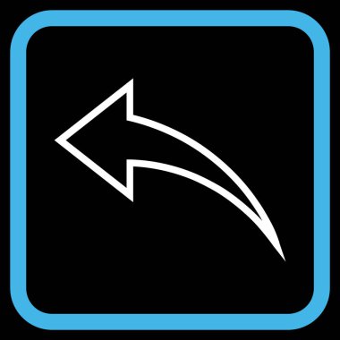 Vektör simgesi bir çerçeve içinde geri al