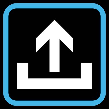 Vektör simgesi bir çerçeve içinde upload