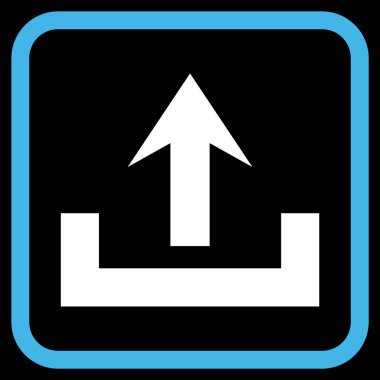 Vektör simgesi bir çerçeve içinde upload