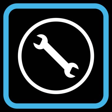 İngiliz anahtarı vektör simgesi bir çerçeve içinde