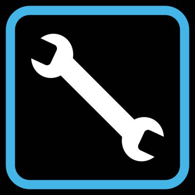 İngiliz anahtarı vektör simgesi bir çerçeve içinde