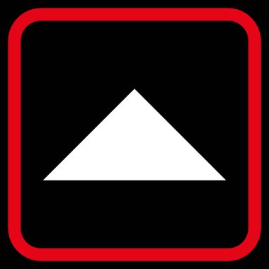 Vektör simgesi bir çerçeve içinde yukarı ok ucu