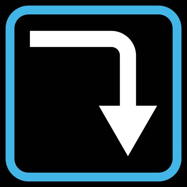 Vrid ner vektor ikonen i en ram — Stock vektor