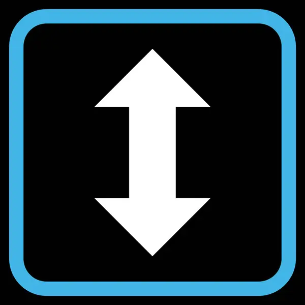 Függőleges Exchange nyilak vektor ikonjára a keretben — Stock Vector