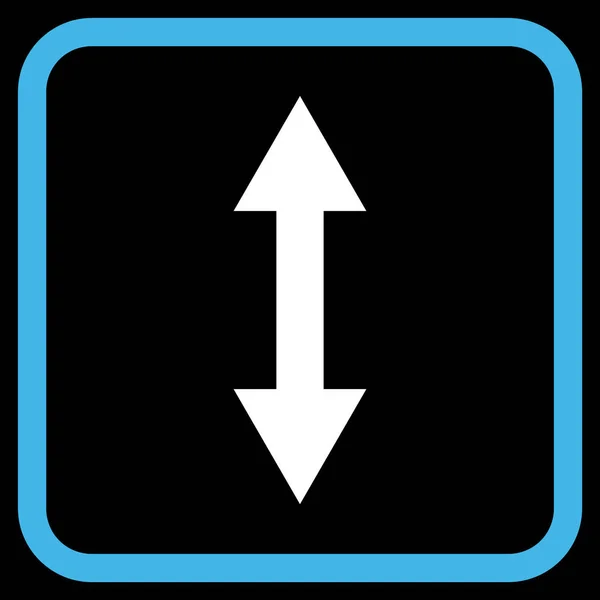 Vertikal Flip vektor ikonen i en ram — Stock vektor