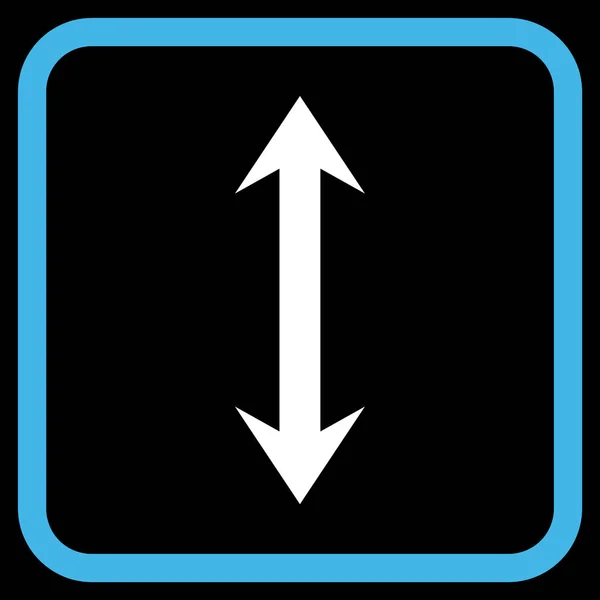 Vertikales Flip-Vektor-Symbol in einem Rahmen — Stockvektor