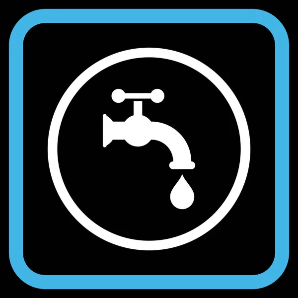 Vector de grifo de agua icono en un marco — Archivo Imágenes Vectoriales