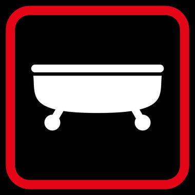 Küvet vektör simgesi bir çerçeve içinde