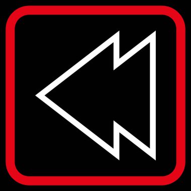 Yön sol vektör simgesi bir çerçeve içinde