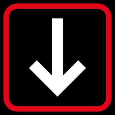 Bir çerçeve içinde ok vektör simgesi