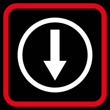 Bir çerçeve içinde yönlü ok vektör simgesi