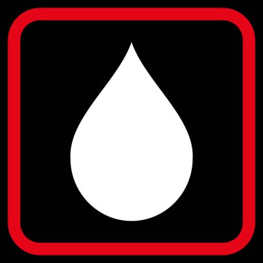 Damla vektör simgesi bir çerçeve içinde