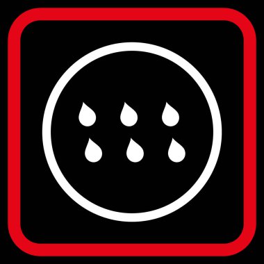 Damla vektör simgesi bir çerçeve içinde