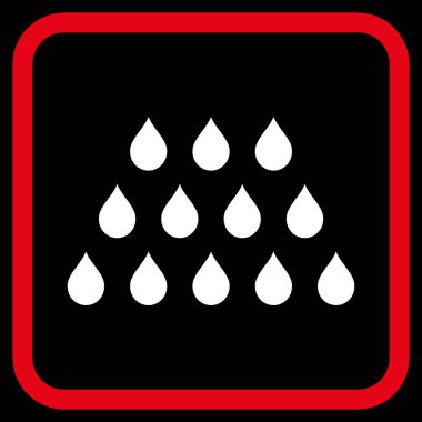 Damla vektör simgesi bir çerçeve içinde