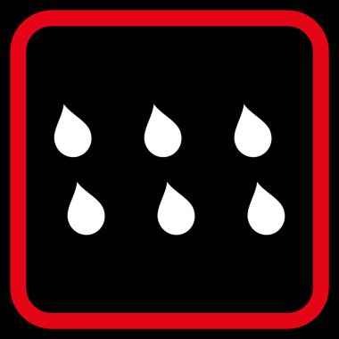 Damla vektör simgesi bir çerçeve içinde