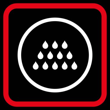 Damla vektör simgesi bir çerçeve içinde