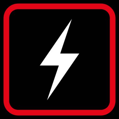 Elektrik vektör simgesi bir çerçeve içinde