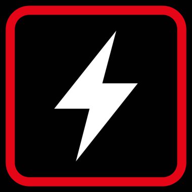 Elektrik Strike vektör simgesi bir çerçeve içinde