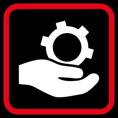 Bir çerçevedeki mühendislik hizmeti vektör simgesi