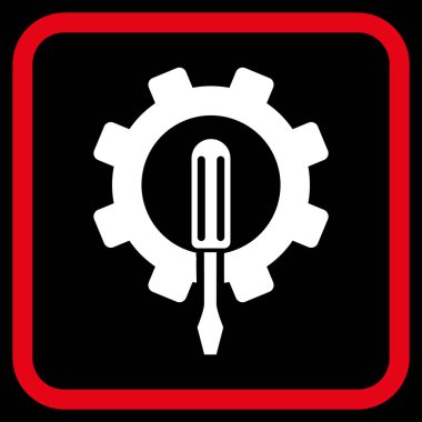 Bir çerçevedeki mühendislik vektör simgesi