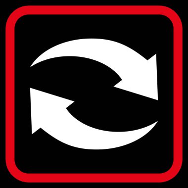 Exchange oklar bir çerçeve içinde simge vektör