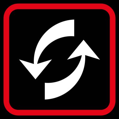 Exchange oklar bir çerçeve içinde simge vektör