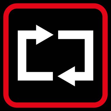 Exchange oklar bir çerçeve içinde simge vektör