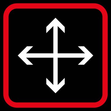 Genişletin okları vektör simgesi bir çerçeve içinde