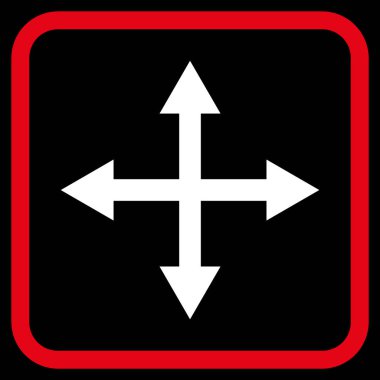 Genişletin okları vektör simgesi bir çerçeve içinde