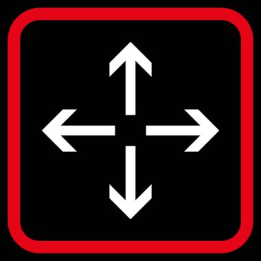 Genişletin okları vektör simgesi bir çerçeve içinde