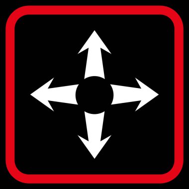 Genişletin okları vektör simgesi bir çerçeve içinde