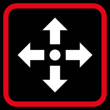 Genişletin okları vektör simgesi bir çerçeve içinde