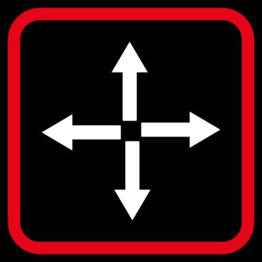 Genişletin okları vektör simgesi bir çerçeve içinde