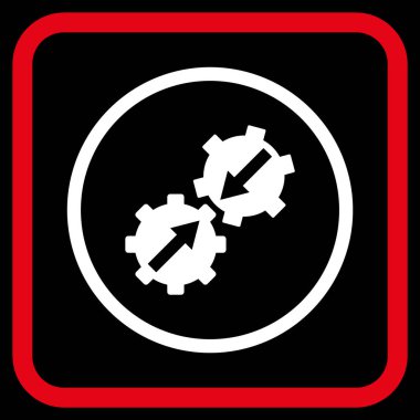 Dişli Tümleştirme vektör simgesi bir çerçeve içinde