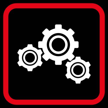 Gears'ı vektör simgesi bir çerçeve içinde