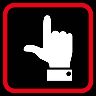 El işaretçisi vektör simgesi bir çerçeve içinde yukarı