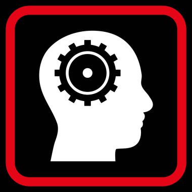 Akıl vektör simgesi bir çerçeve içinde