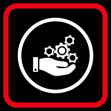 Mekanik Servisi vektör simgesi bir çerçeve içinde