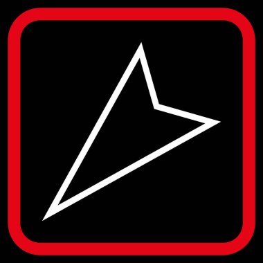 İşaretçi yaptı vektör simgesi bir çerçeve içinde aşağı