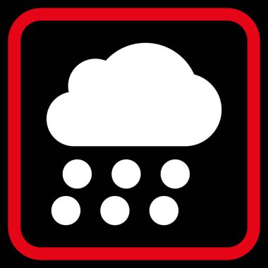 Yağmur bulutu vektör simgesi bir çerçeve içinde