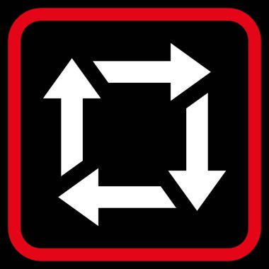 Geri dönüşüm vektör simgesi bir çerçeve içinde