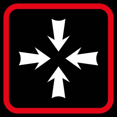 Oklar vektör simgesi bir çerçeve içinde azaltmak